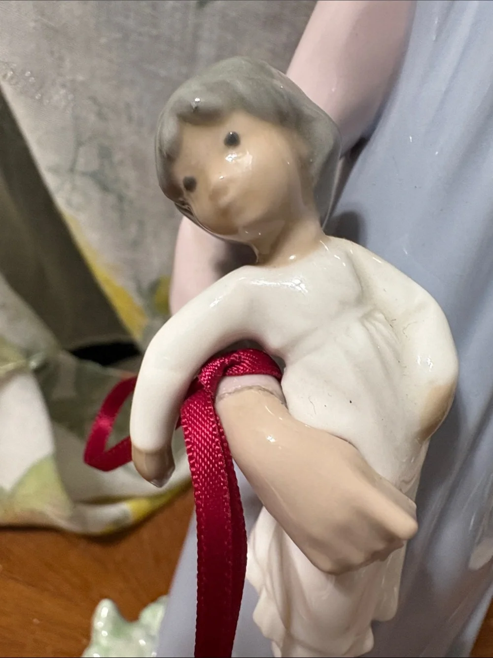 LLadro Girls' Light Blue Nightgown Dress holding Doll 11
